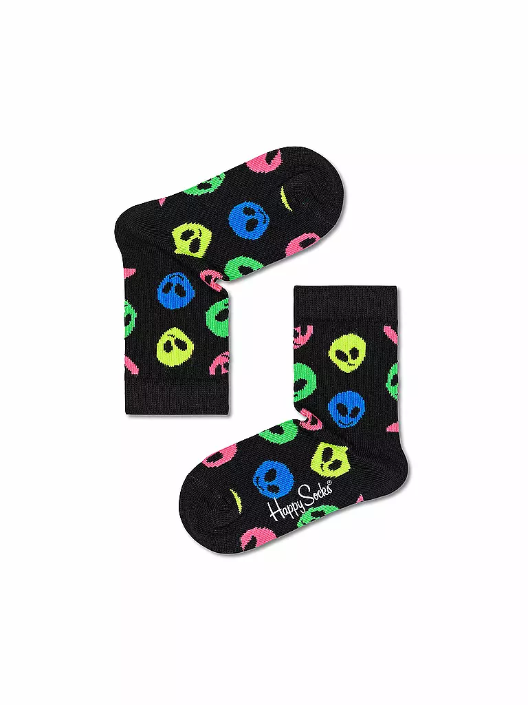 Happy Socks Kinder Socken Alien Black Multi Schwarz